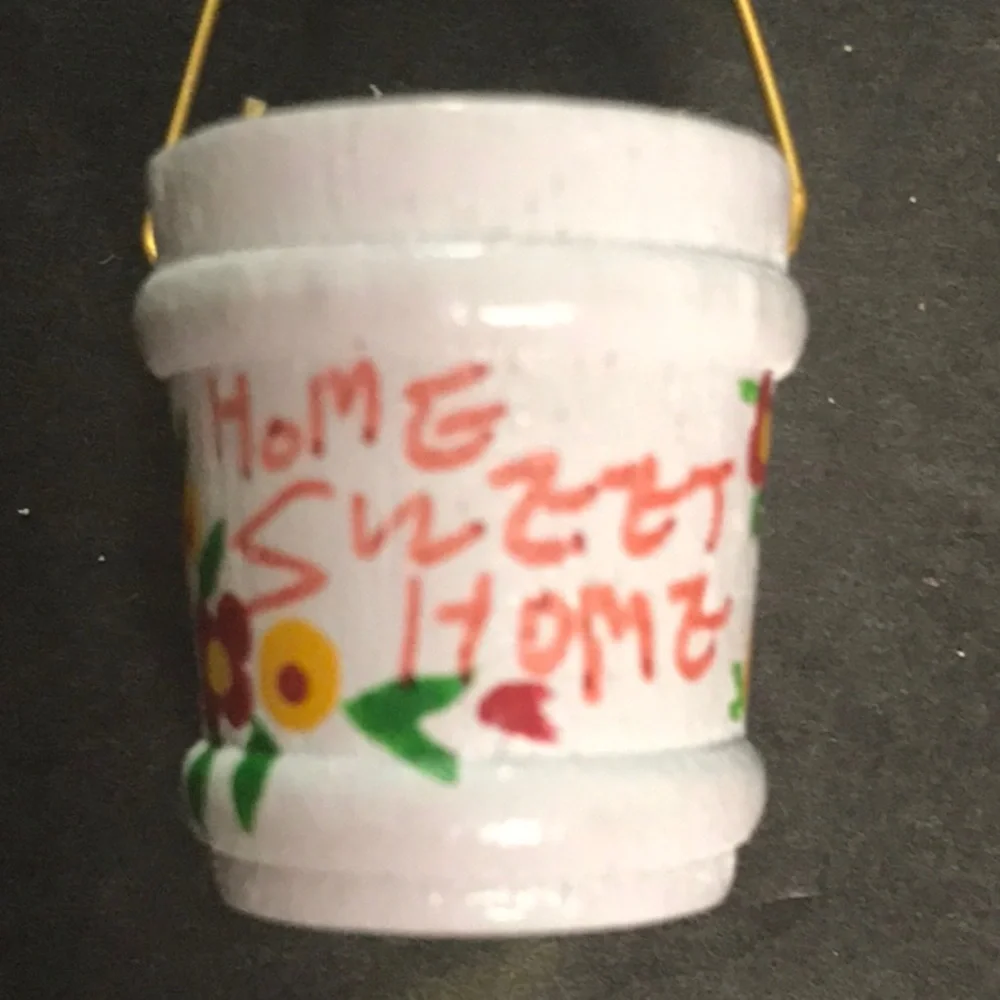 NEW 45 miniature Home Sweet Home decoration buckets 1 inch great for realtor